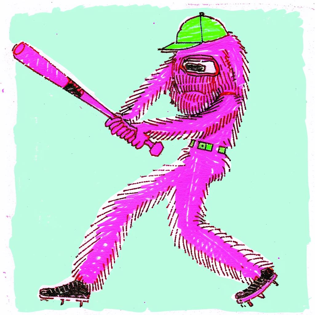 baseball  player  uniform  cap  bat  monster  fun  colorful  illustration  sport 940246