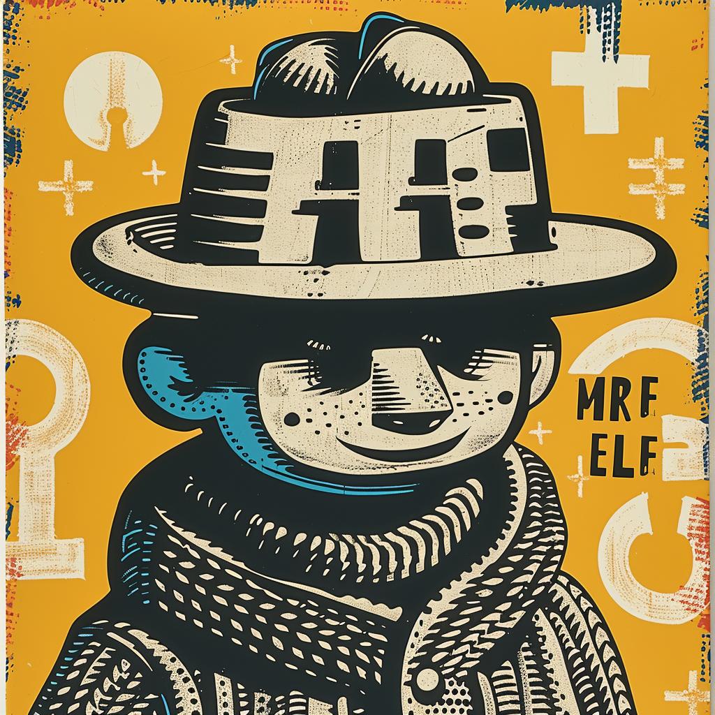 aggressive  streetwise  man  hat  scarf  urban  simple  minimal  design  poster 949684