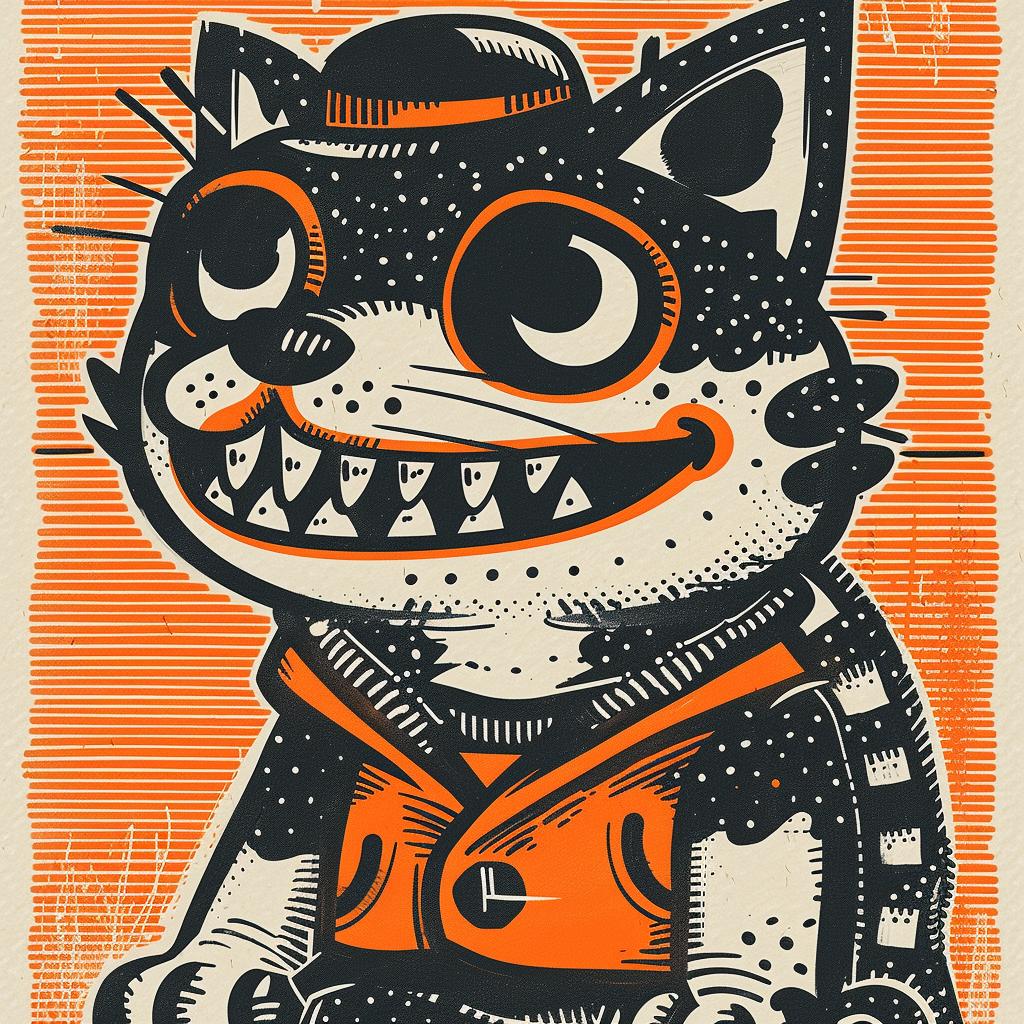 aggressive  streetwise  animal  cap  culture  poster  cat  orange  simple  minimal 957824