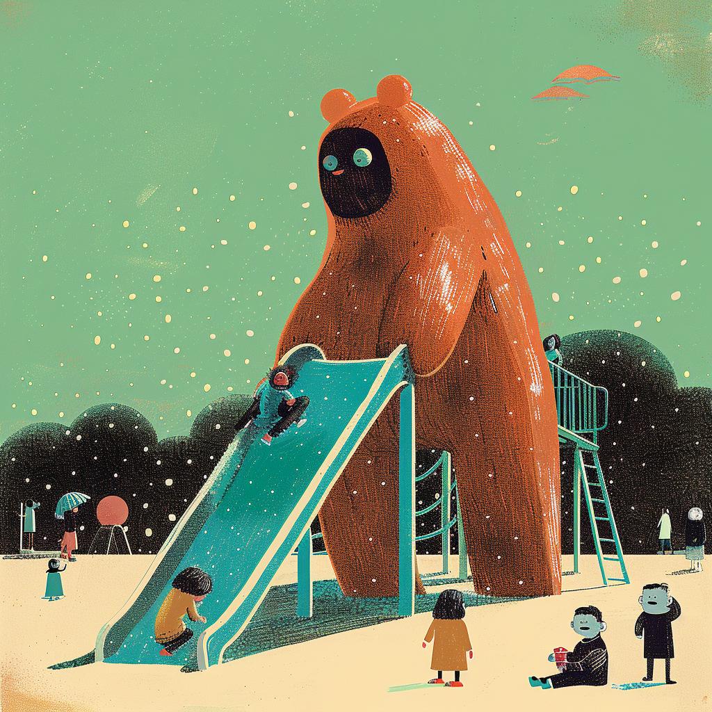 snow  bear  playground  creature  intricate  cool  art  colorful  details  furry 964204