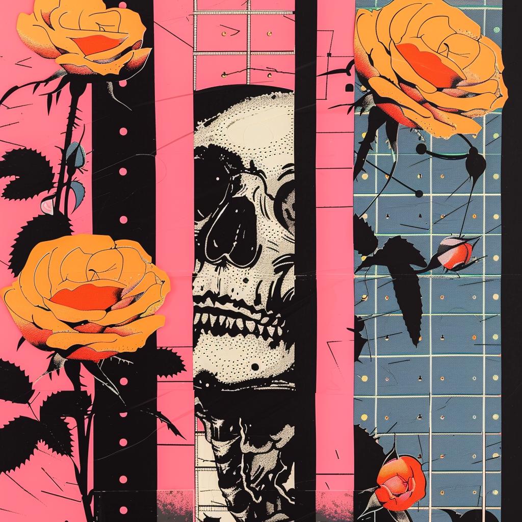 roses  perspective  dark  nighttime  horizon  arctic  hand-drawn  cold  sky  skull 1021072
