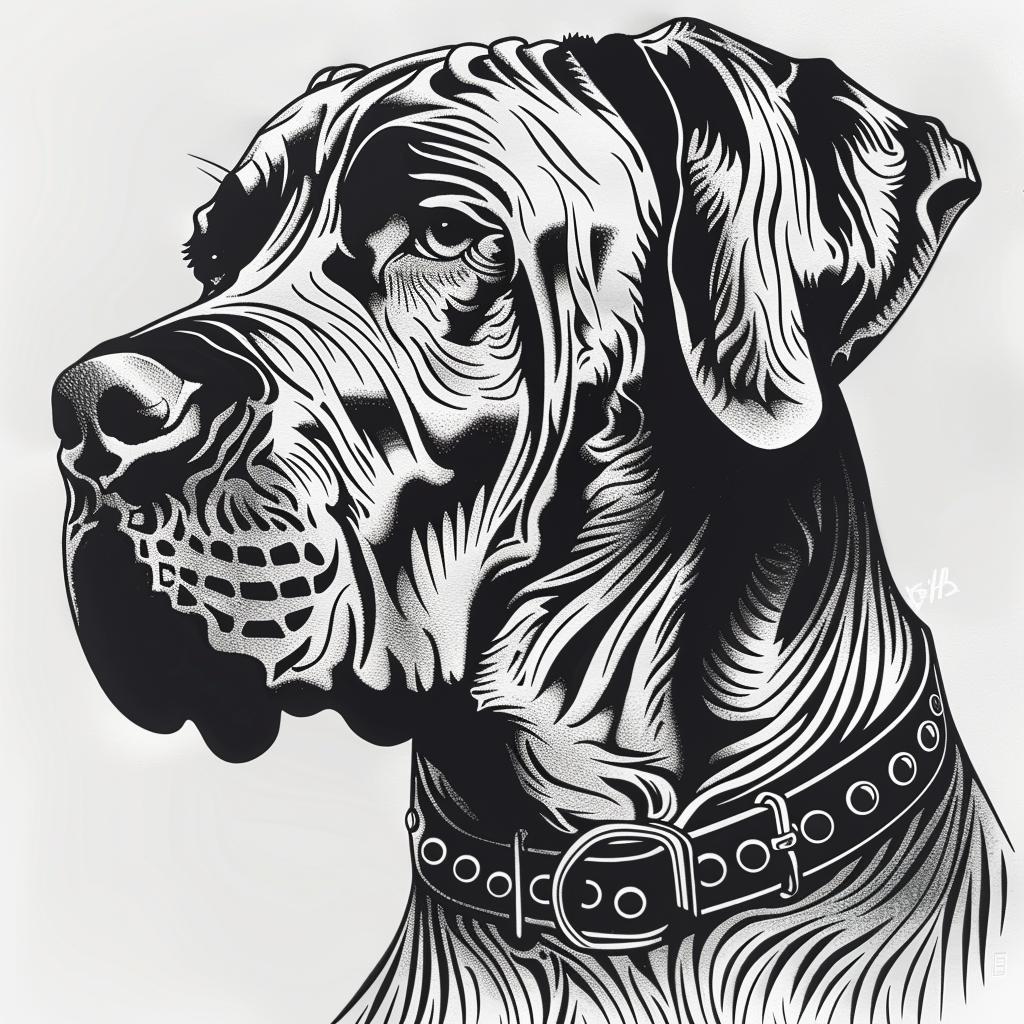 dog  greatdane  collar  bowtie  half-man  whimsical  character  illustration  surreal  fantasy 942529