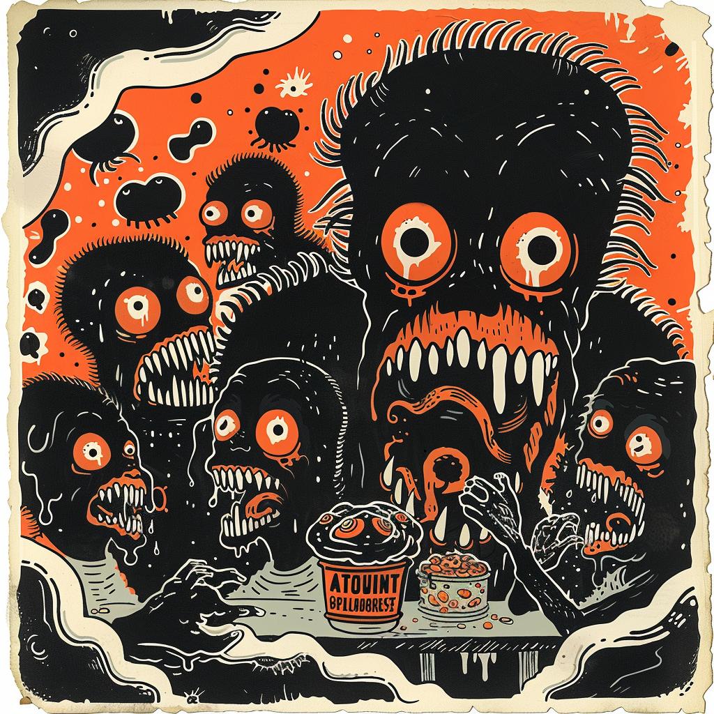 monsters  poster  bizarre  weird  sign  cartoon  artwork  humor  colorful  graphic 926278
