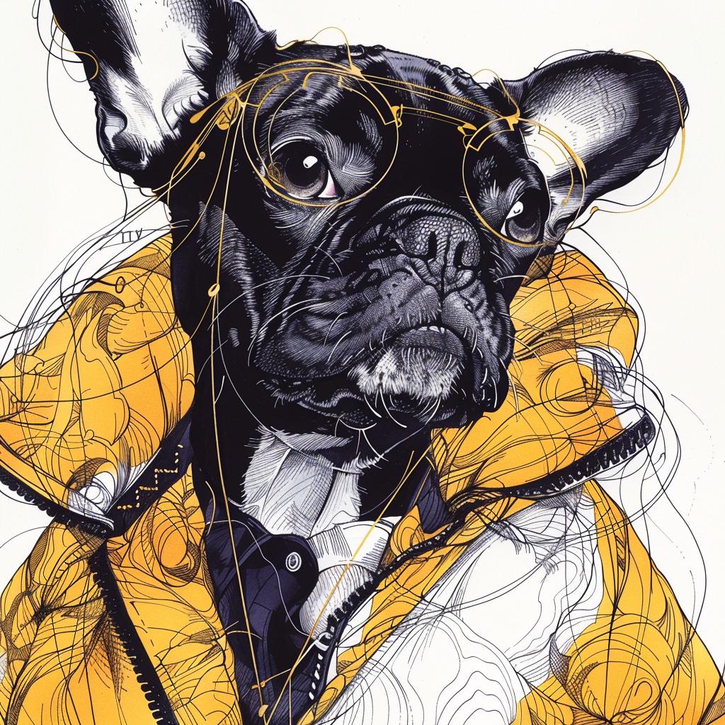 bulldog  cool  drawing  dog  jacket  cute  character  pet  illustration  animal 953439
