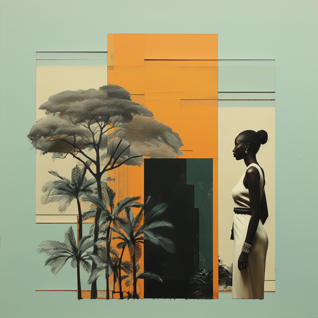surreal  minimalism  collage  African-American  tropical  trees  artistic  contrast  profile  nature 939067
