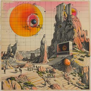 album  art  sun  mountain  background  painting  colorful  futuristic  landscape  symbolist 1037060