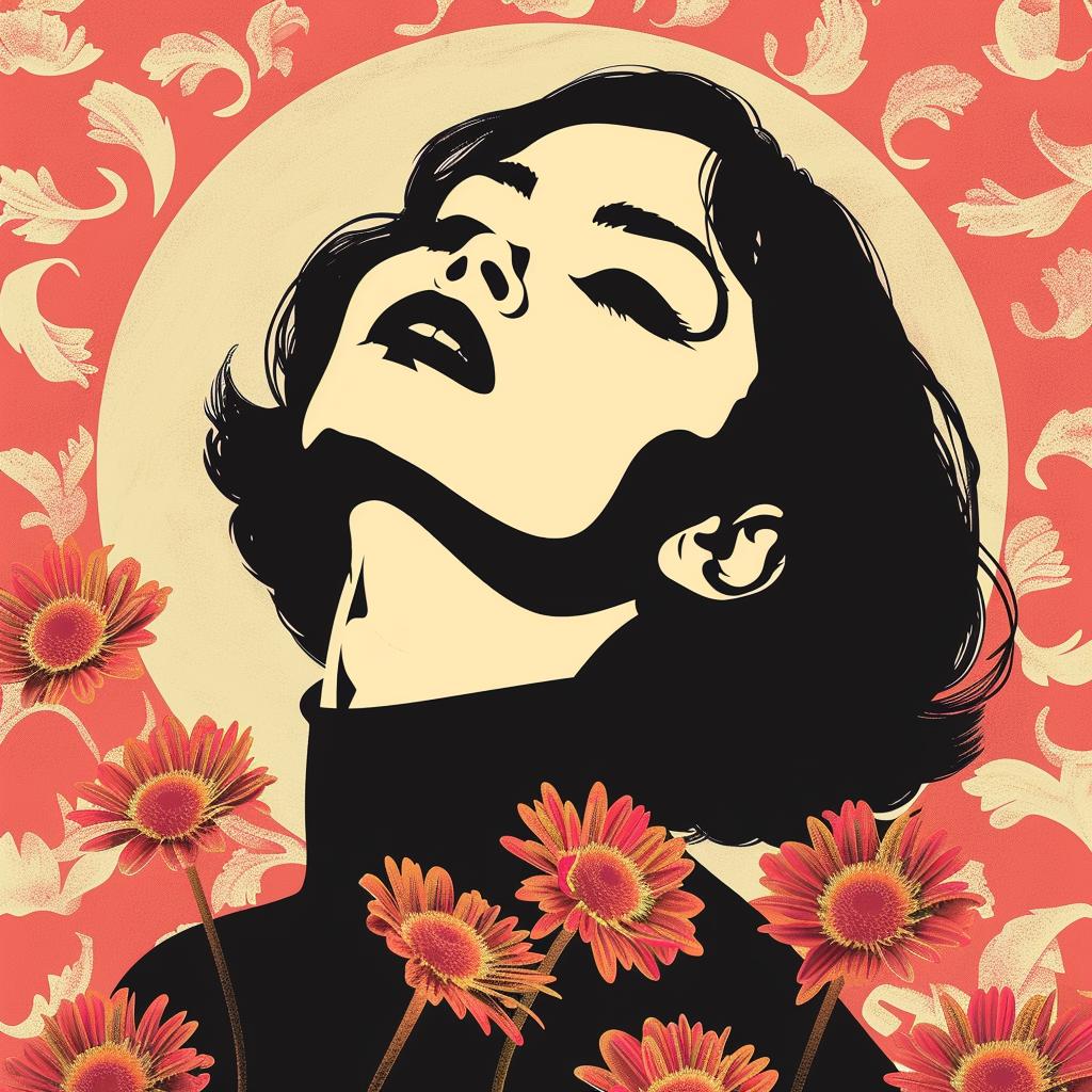 poster  woman  flowers  face  art  flowerpunk  Francesco  Francavilla  cream  pink 916068