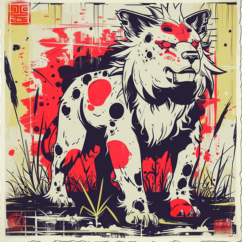 mythical  creature  hybrid  lion  fantasy  art  poster  unique  colorful  imaginative 941278