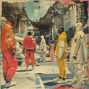 surreal  collage  2040s  photo  montage  enigmatic  men  building  Yeezy  fashion 1041270