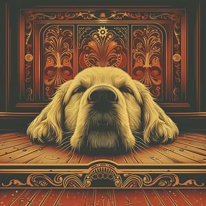 golden  retriever  dog  poster  laying  wooden  floor  pet  animal  interior 1072031