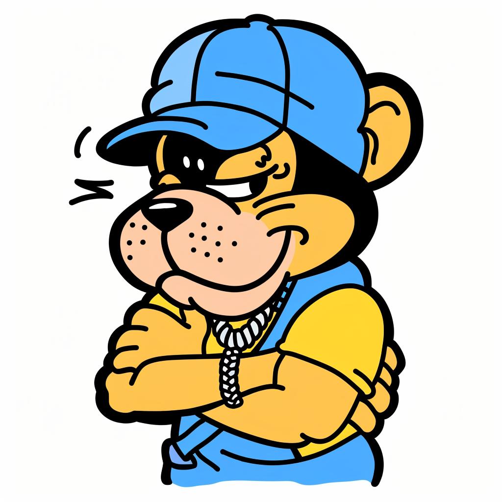 aggressive  streetwise  animal  cartoon  baseball  minimal  blue  yellow  culture  cap 955644