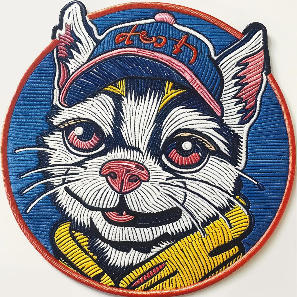 sticker  cat  cap  chenille  hip-hop  streetwear  animal  colorful  minimal  stitch 961368