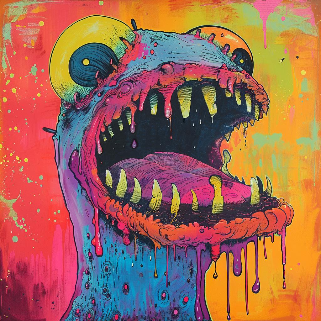 painting  monster  open  mouth  surreal  art  colorful  creative  design  hyper-realistic 961733
