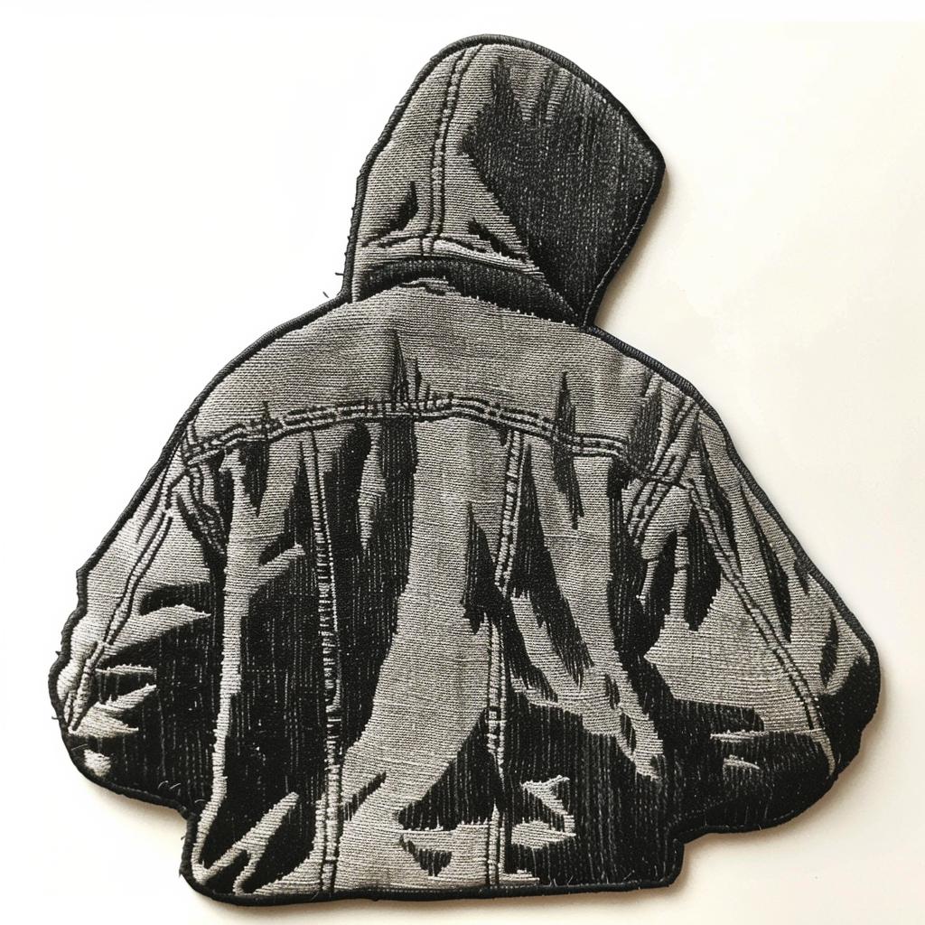 jacket  hooded  patch  streetwear  chenille  minimal  graffiti  design  black  white 961346