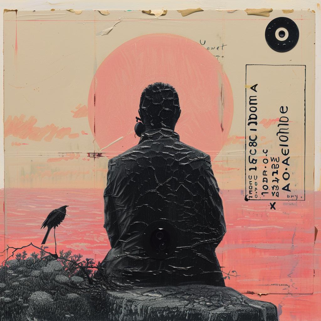 man  rock  bird  nature  spiritual  palette-knife  painting  introspective  naturalistic  quiet 975904
