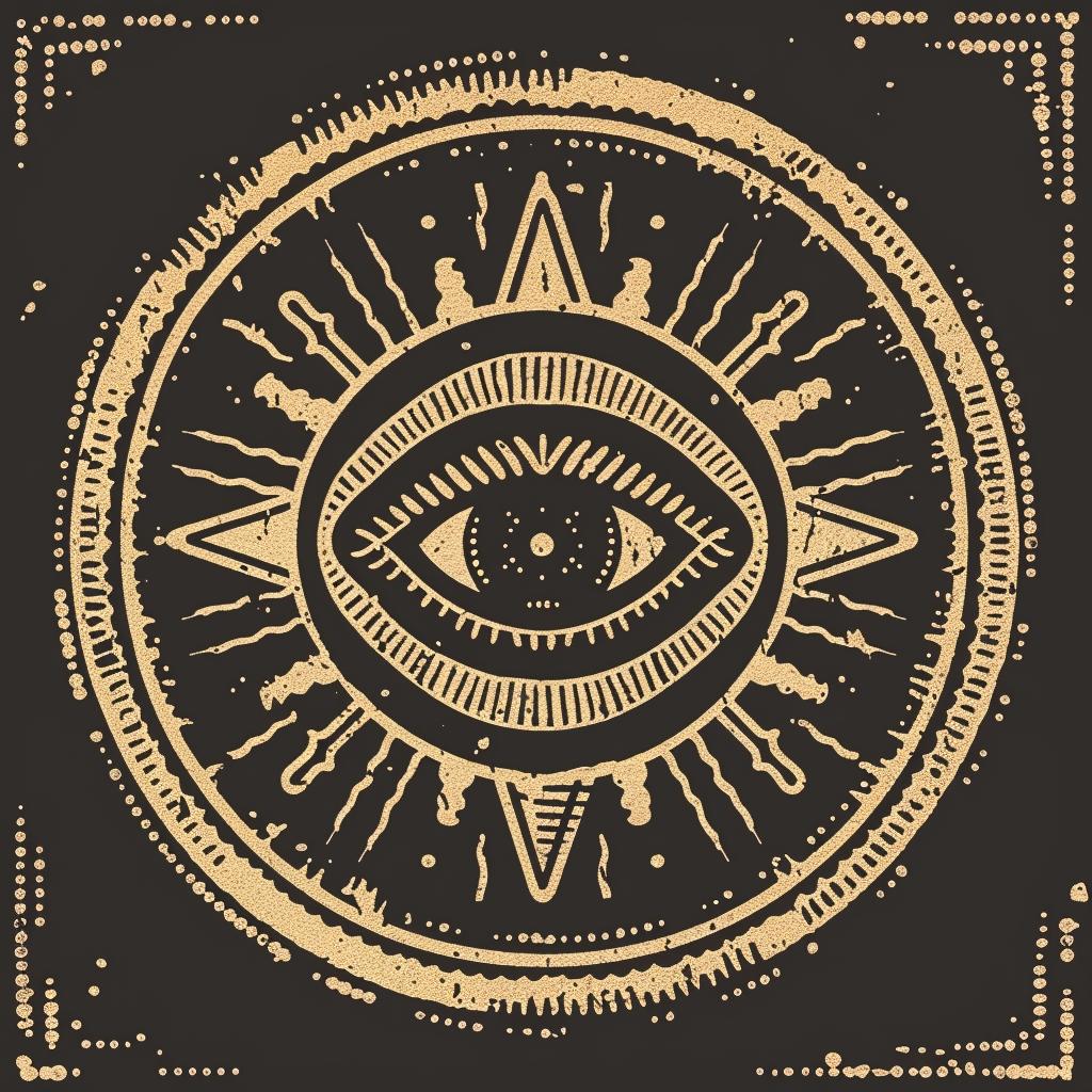 logo  badge  design  occult  allSeeingEye  circle  black  provocative  spiritual  introspective 932660