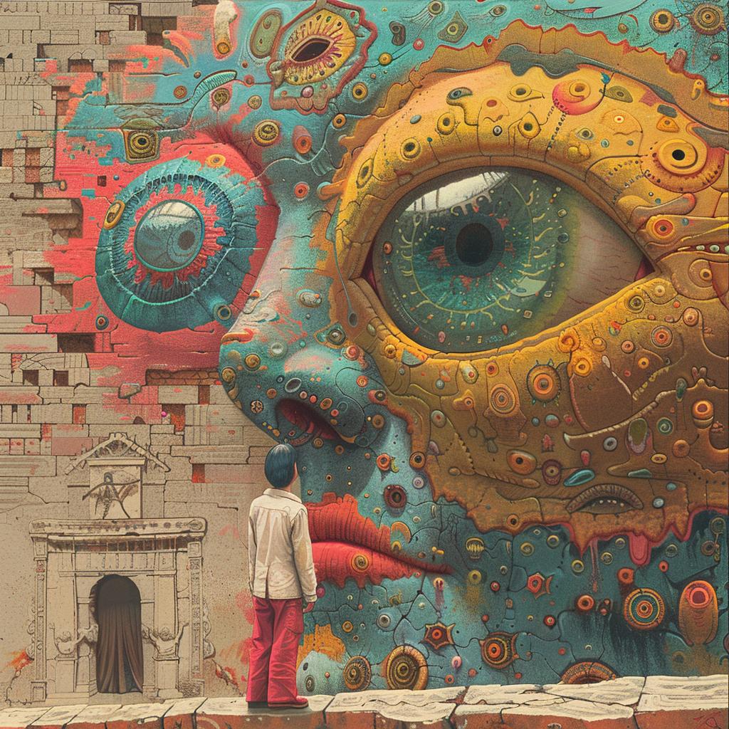 surreal  album  cover  anaglyph  spiritual  occult  colorful  introspective  naturalistic  terror 973934
