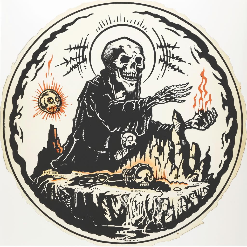 provocative  art  skeleton  skull  sticker  dark  occult  spiritual  intent  terror 935698