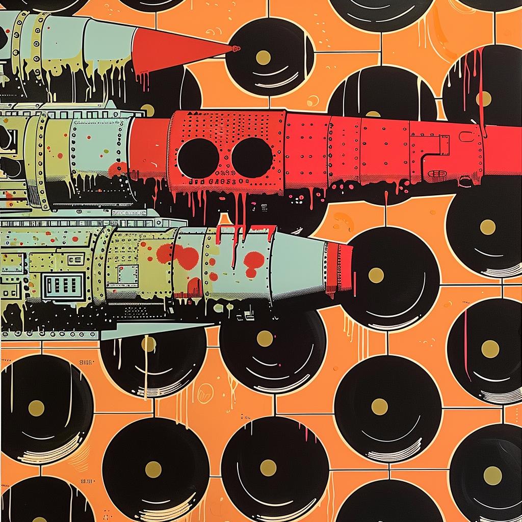 rocket  abstract  impressionism  collage  military  orange  black  dripping  graphic  design 968138