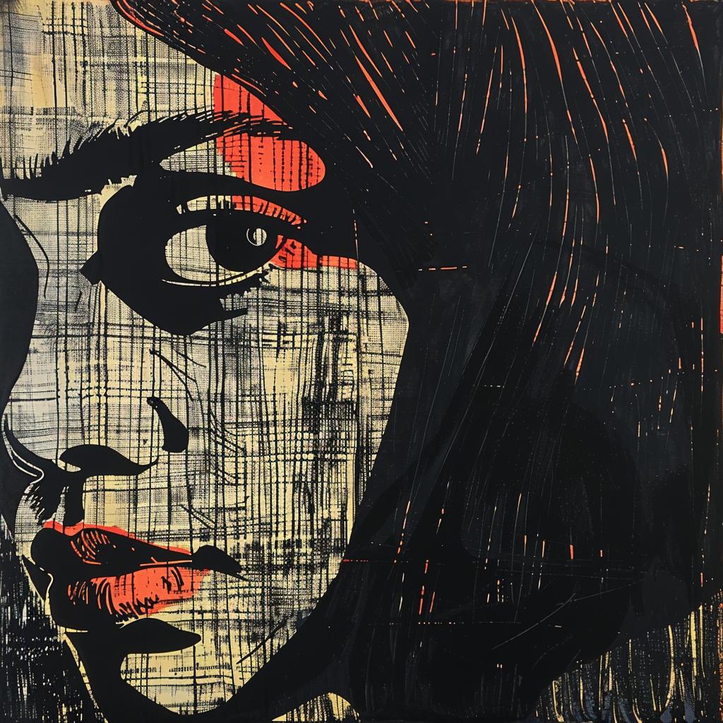 woman  red  eyes  portrait  intense  painting  artistic  emotional  stylized  expression 928139