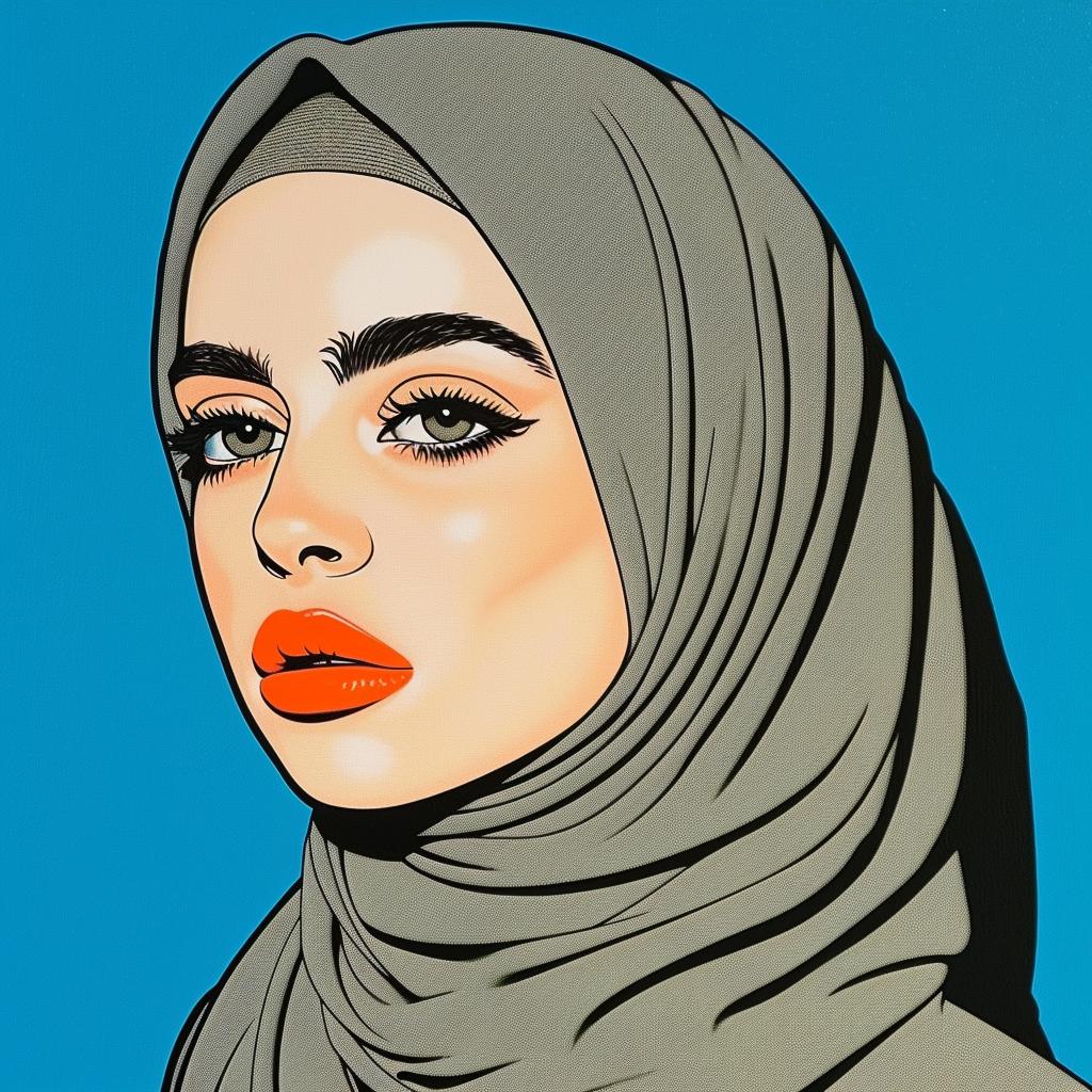 woman  hijab  orange  lips  portrait  colorful  modern  cultural  feminine  beauty 1023778