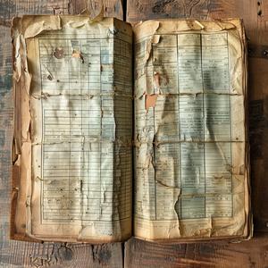 vintage  phone  book  page  aged  torn  wood  table  ephemeral  document 1075233