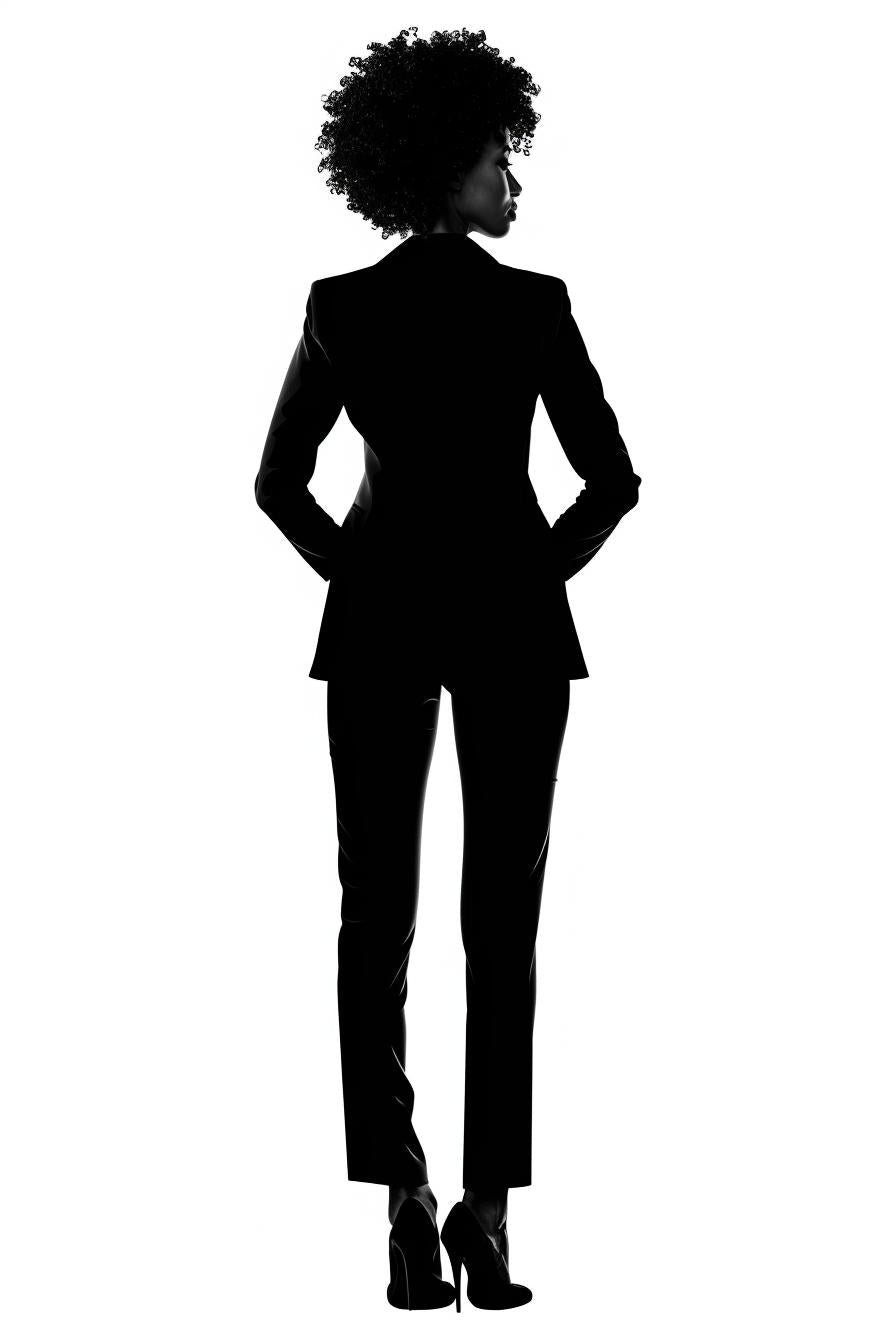woman  business  attire  african-american  silhouette  white  background  svg  vector  elegance 954344