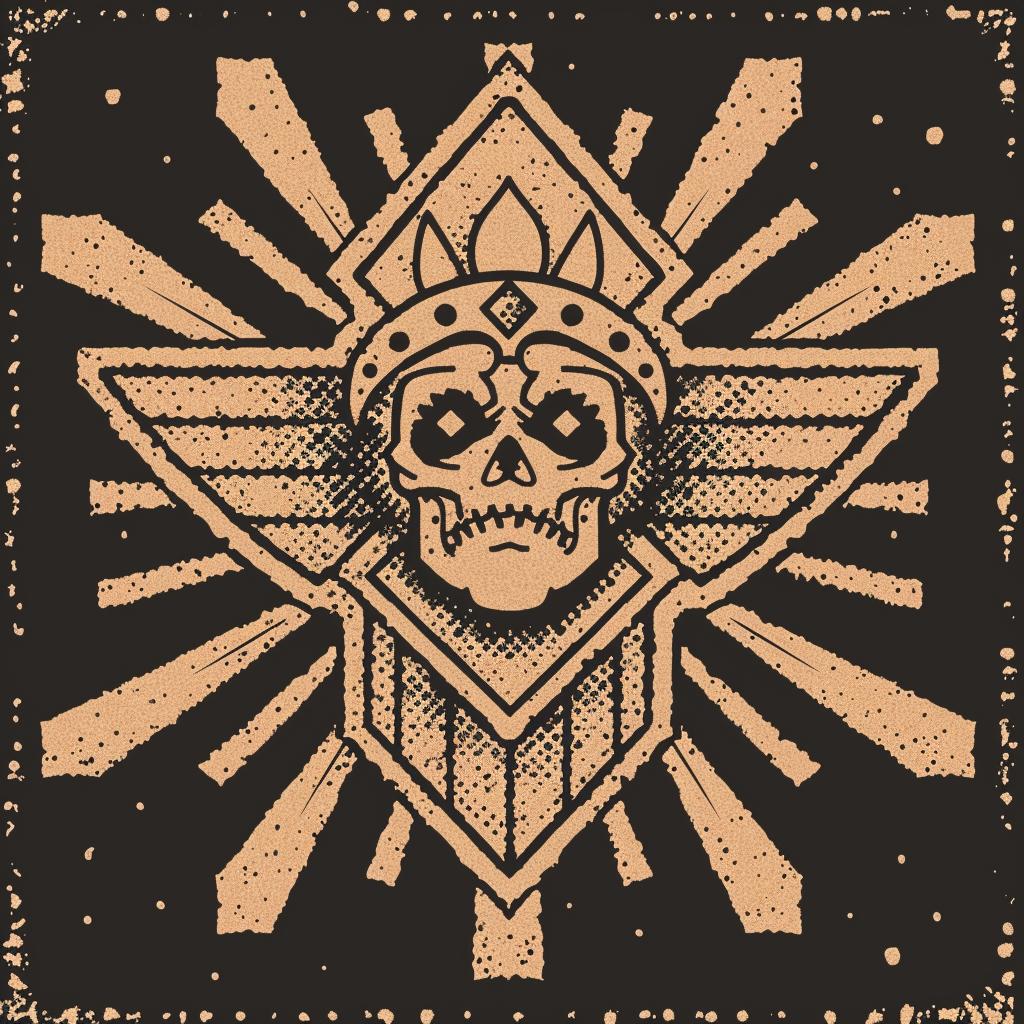 badge  military  symmetrical  occult  dark  terror  spiritual  skull  crown  sunburst 932796