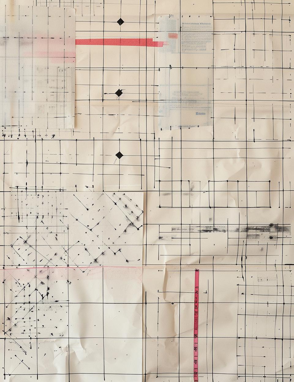 paper  red  black  lines  vintage  drawing  collage  art  mixed-media  design 962064