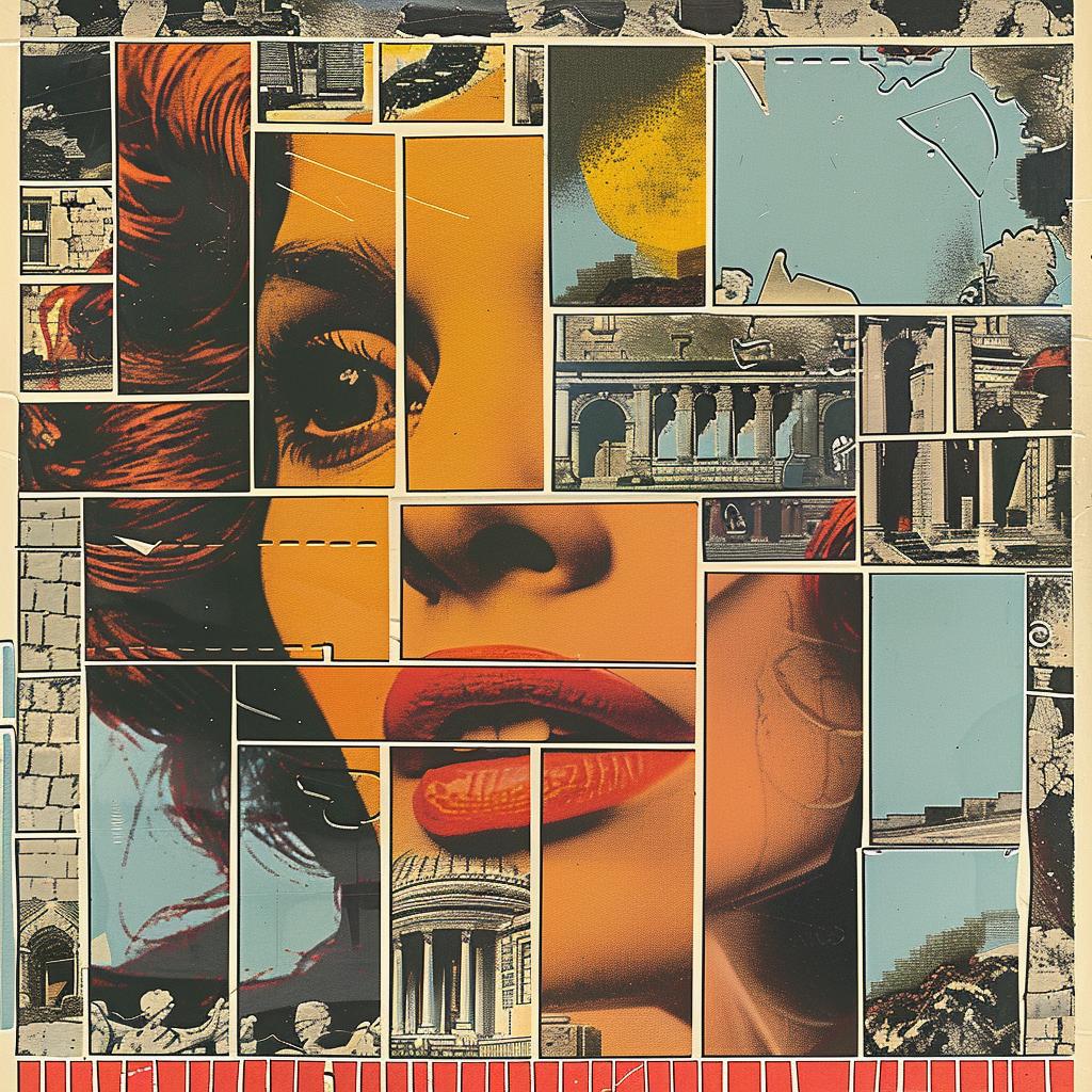 ملصق فيلم فني تصميم جرافيكي سينمائي عتيق منمق رجعي 962653