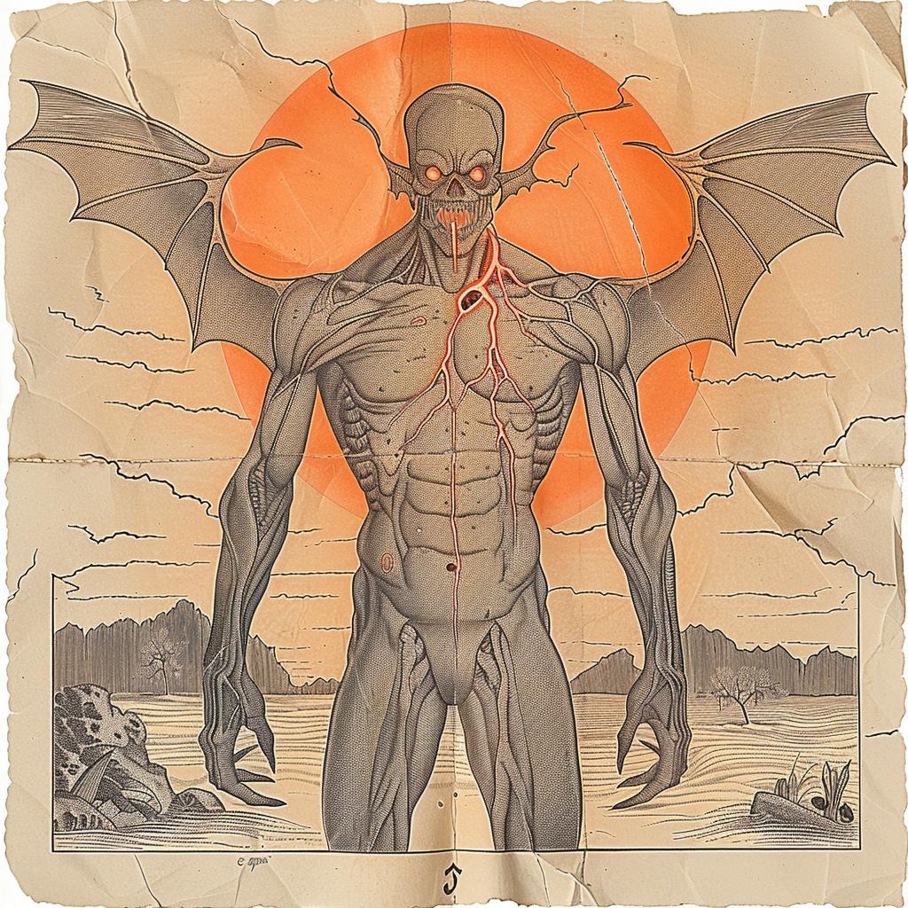 demon  drawing  horror  creature  wings  illustration  fantasy  1917  dark  artwork 949224