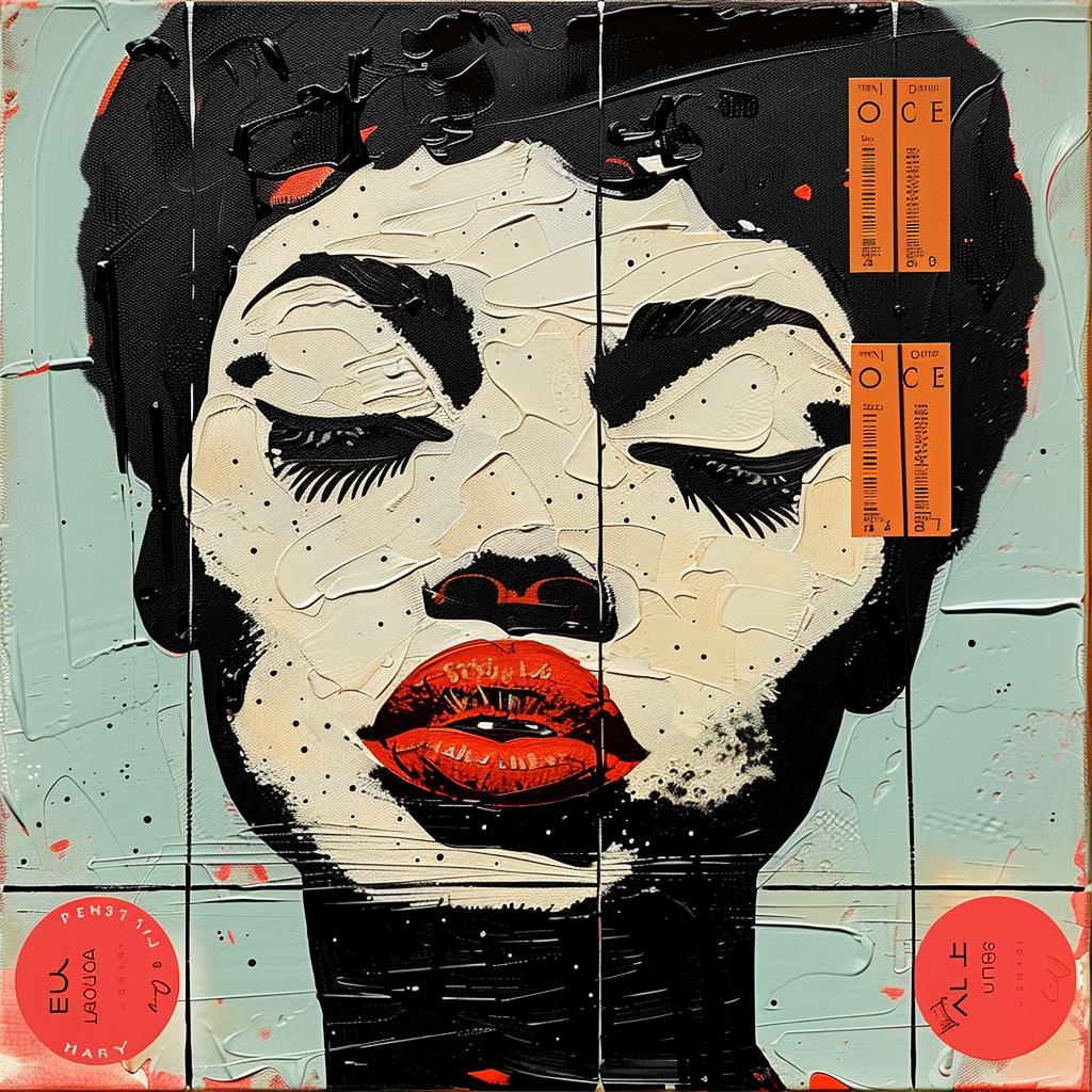 woman  1980s  album  cover  Joan  Cornella  encaustic  African-American  painting  colorful 963471
