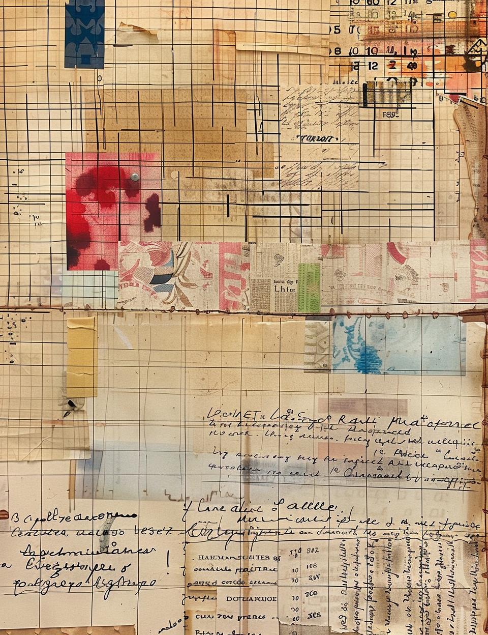 collage  old  papers  writing  stained  faded  patchwork  marginalia  textures  vintage 961993