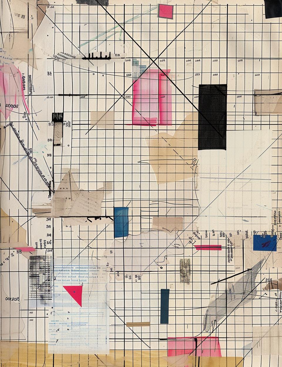 ledger  collage  squares  lines  drawing  colored  minimal  patterns  artwork  paper 961930