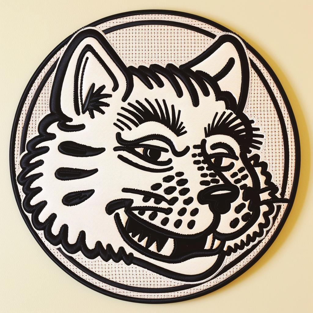 patch  stitch  animal  streetwear  hip-hop  chenille  minimal  black  white  cool 961414