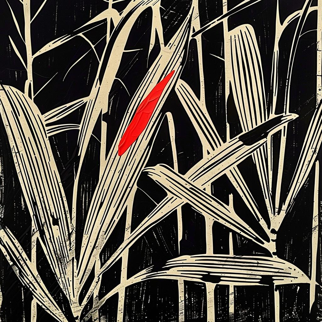 bamboo  drawing  black  red  nature  art  minimalistic  simple  outline  plants 928958
