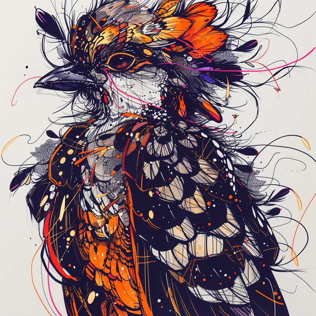 mythical  creature  birds  colorful  fantastical  illustration  nature  imaginative  fantasy  hybrid 952539