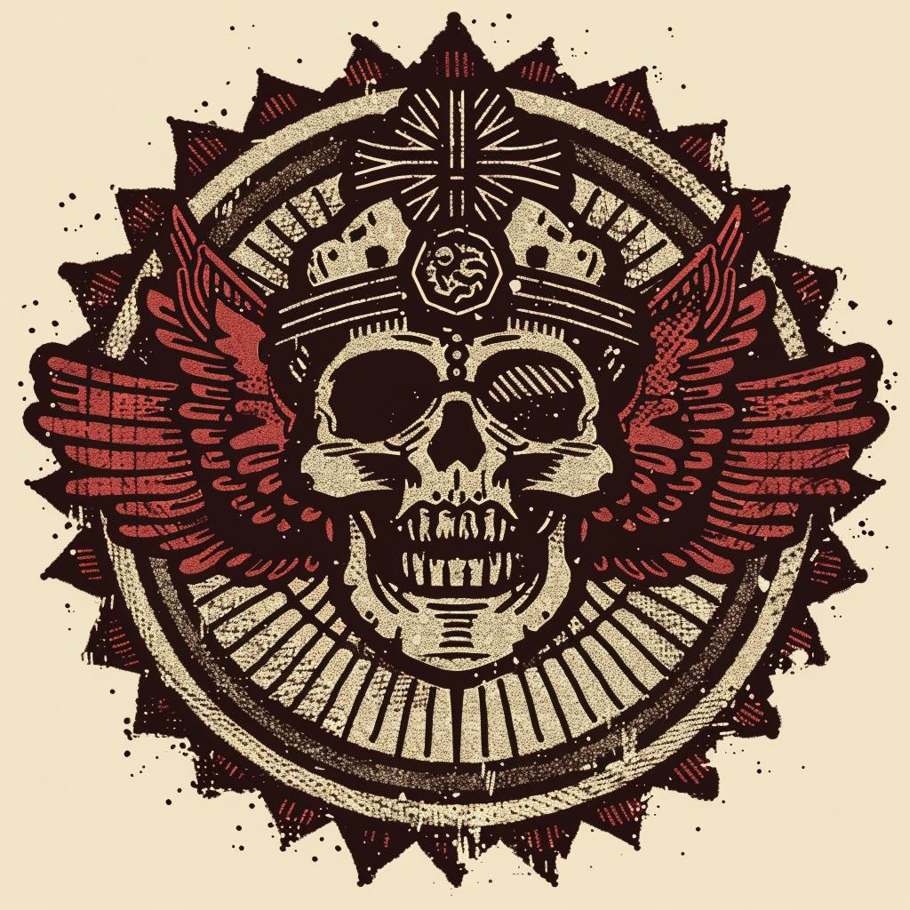 military  badge  provocative  skull  wings  emblem  design  spiritual  dark  arts 932882