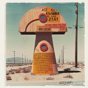 sign  mushroom  desert  structure  landscape  installation  Walter  Beirendonck  Ed  Ruscha 1065291