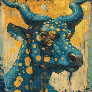 minotaur  creature  Kirby  1950s  portrait  vintage  comic  Art Nouveau  Surrealism  spots 1076883