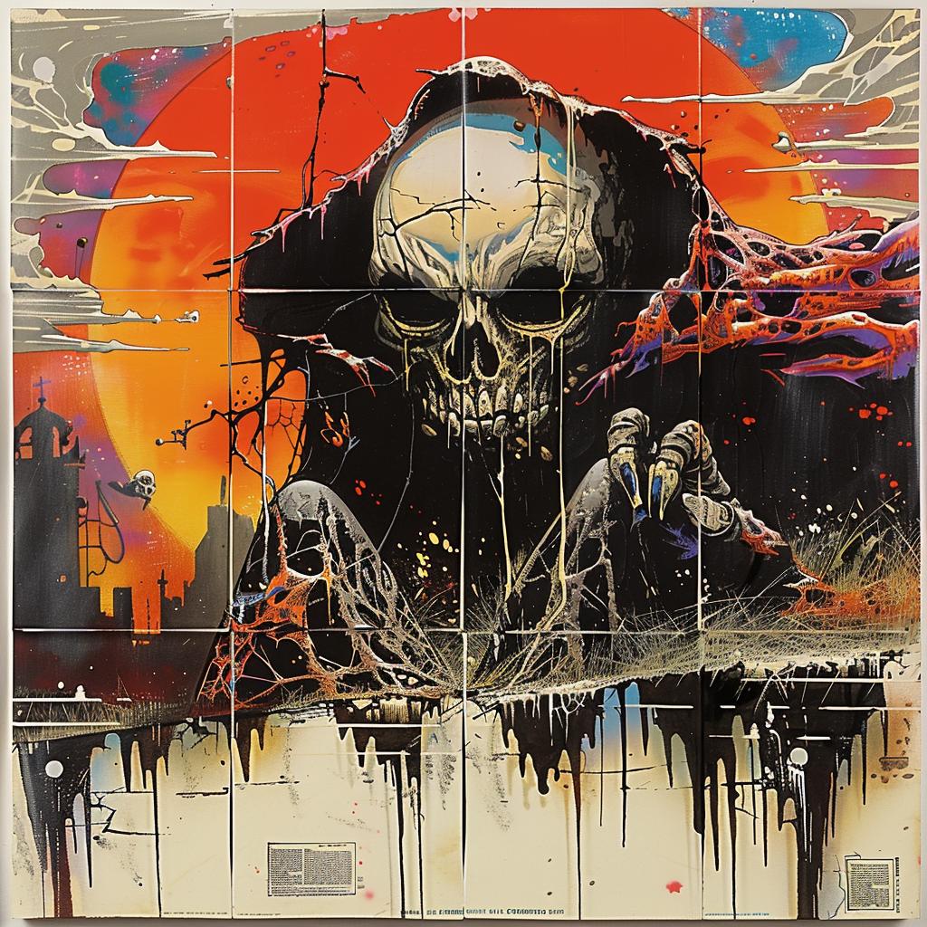 skeleton  skull  large  horror  art  paint  dark  eerie  MacFarlane  macabre 1015430