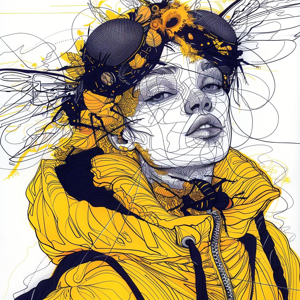woman  bee  illustration  dada  hyper-detailed  creative  surreal  artwork  design  womanhood 939521