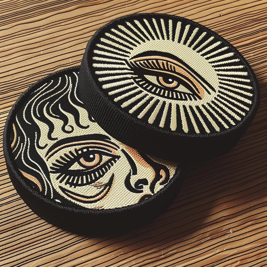 badge  provocative  sun  moon  embroidered  patch  emek  design  art  details 933938