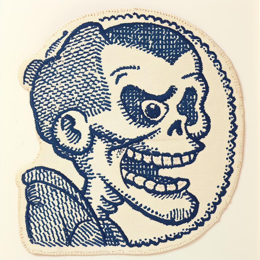 patch  streetwear  skull  chenille  blue  stitching  hip-hop  cool  embroidery  design 961237