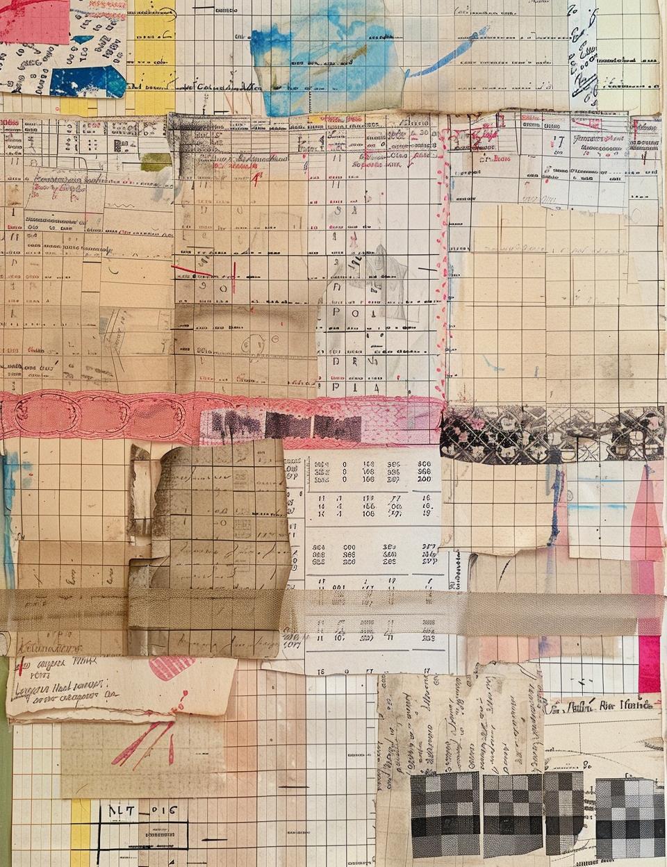 collage  papers  patchwork  items  vintage  homemade  art  marginalia  writing  creativity 962076
