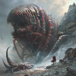 alien  larva  mountain  cocoon  monster  claws  arthropod  sci-fi  fantasy  art 1039039
