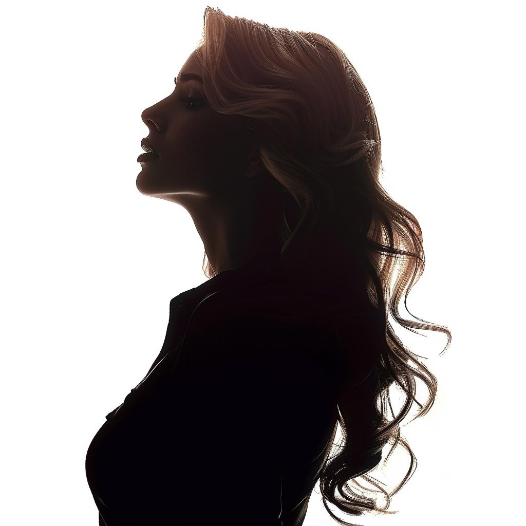 Black  Canary  silhouette  woman  profile  white  background  photorealistic  art  design 953816