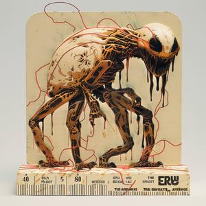 zombie  statue  blood  dripping  mouth  encaustic  paint  small  horror  sculpture 1066058