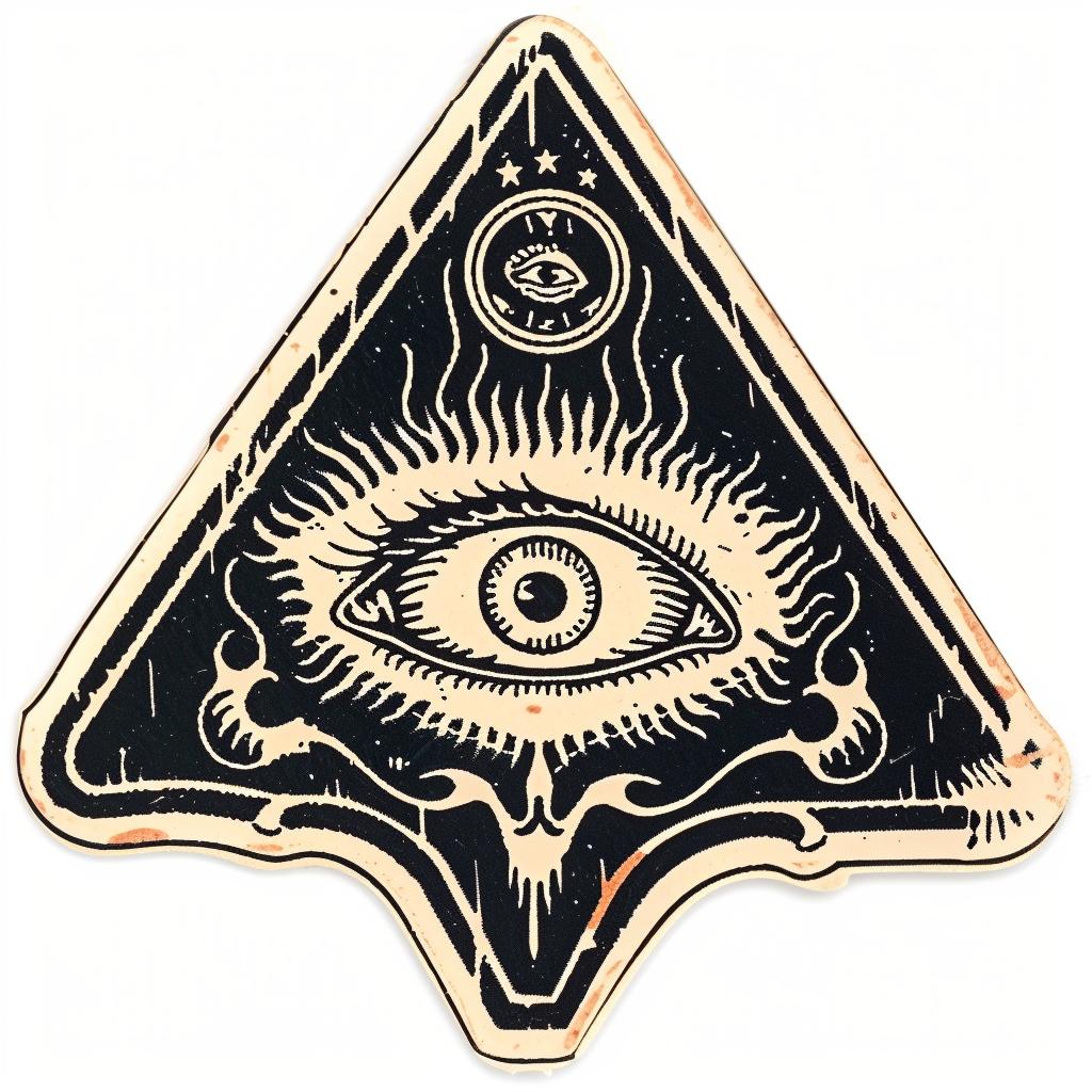 illuminati  badge  eye  triangle  spiritual  dark  occult  provocative  symmetrical  design 933113