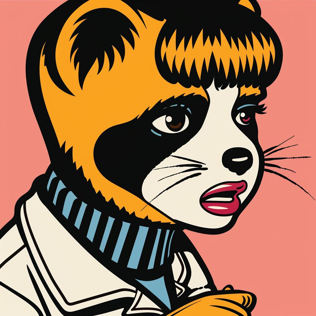 raccoon  scarf  phone  cartoon  humorous  cute  playful  illustration  whimsical  quirky 966823